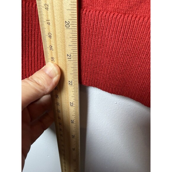 MICHAEL KORS Women Red Logo Long Sleeve Turtle Neck Sweater Small NEW - Picture 8 of 9